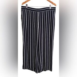 LOFT: Black and White Viscose Business Casual Dress Pants